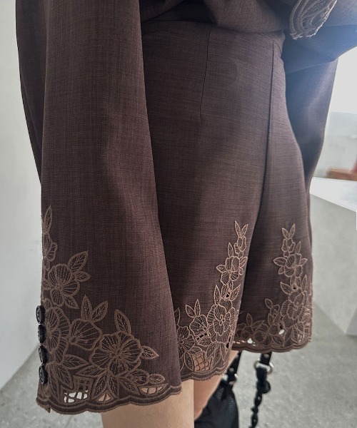 Ameri（アメリ） ワイドパンツ パンツ MEDI LACE EMBROIDERY SHORT