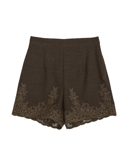 Ameri（アメリ） ワイドパンツ パンツ MEDI LACE EMBROIDERY SHORT