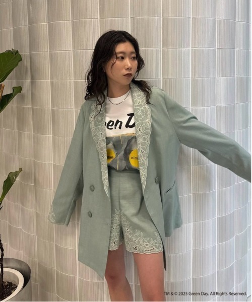 Ameri（アメリ） ワイドパンツ パンツ MEDI LACE EMBROIDERY SHORT
