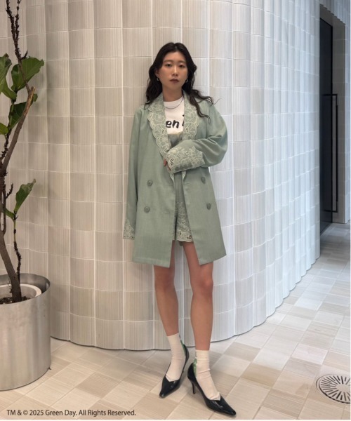Ameri（アメリ） ワイドパンツ パンツ MEDI LACE EMBROIDERY SHORT