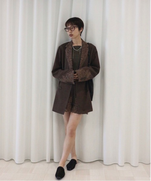 Ameri（アメリ） ワイドパンツ パンツ MEDI LACE EMBROIDERY SHORT