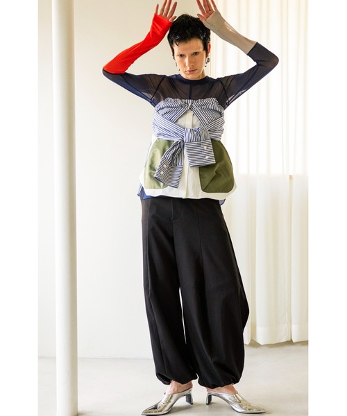 パンツ IRREGULAR PATTERN PT OMMO スラックス パンツ IRREGULAR PATTERN PT レディース