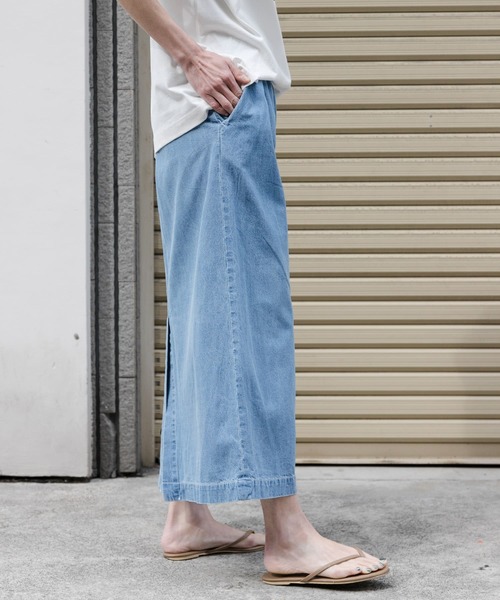 FORK&SPOON　綿麻デニムスカート アーバンリサーチ ドアーズ URBAN RESEARCH DOORS FORK&SPOON 綿