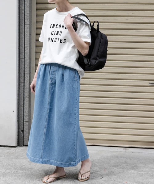 FORK&SPOON　綿麻デニムスカート アーバンリサーチ ドアーズ URBAN RESEARCH DOORS FORK&SPOON 綿