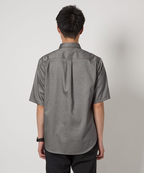 holk 半袖ボタンシャツ サイズ3 ブラウン green label relaxing シャツ W/R オックス ボタンダウン 半袖