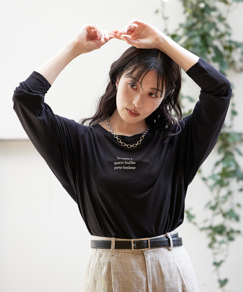 tシャツ シアーロゴロンT レディース