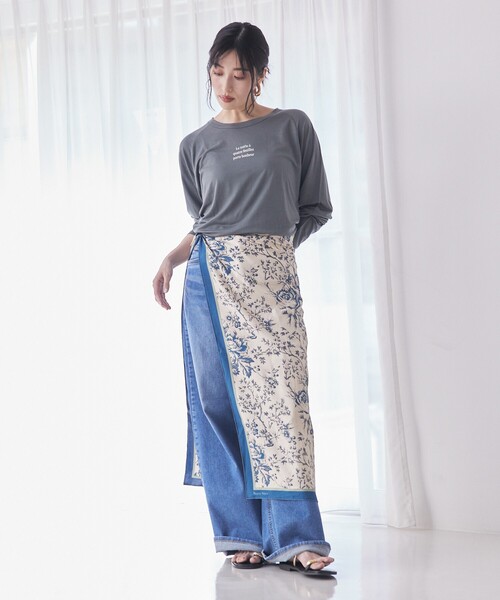tシャツ シアーロゴロンT/春服/夏服/レイヤード/カジュアル レディース