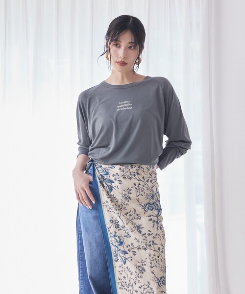 tシャツ シアーロゴロンT/春服/夏服/レイヤード/カジュアル レディース