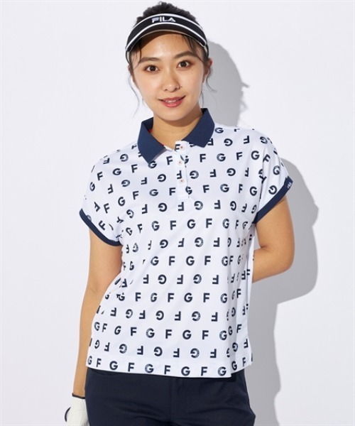 SMILELAND uvカット ポロシャツ ポロ FILA GOLF カノコ半袖ポロシャツ