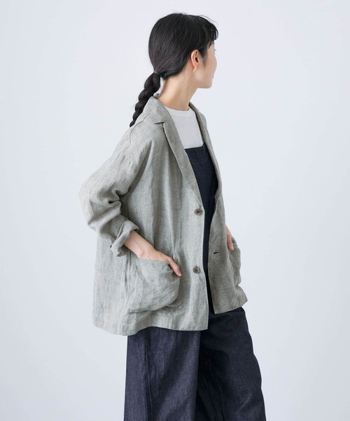 ♦︎最終価格♦︎かぐれ リネンテーラードジャケット かぐれ｜リネンテーラードジャケット | Rakuten Fashion(楽天