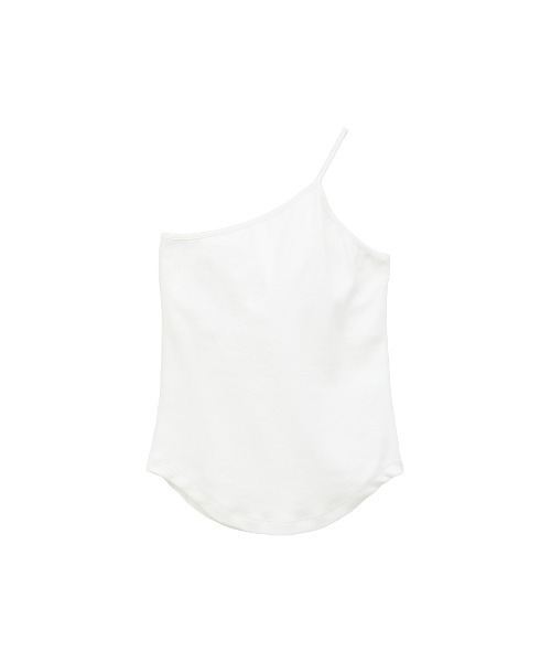 CLANE キャミソール CLANE/クラネ/ONE SHOULDER RIB TANK TOPS