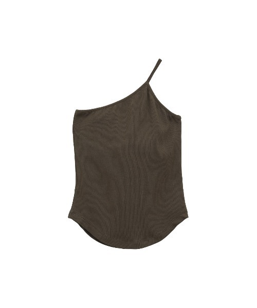 CLANE キャミソール CLANE/クラネ/ONE SHOULDER RIB TANK TOPS