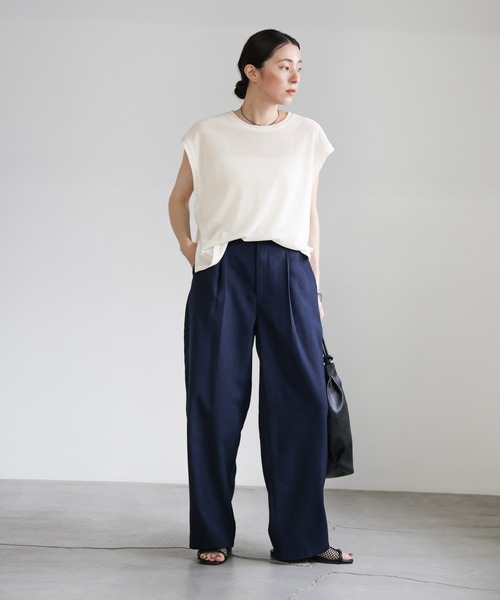 トップス moka select MOCA tシャツ シアーフロッキーフレンチスリーブトップス