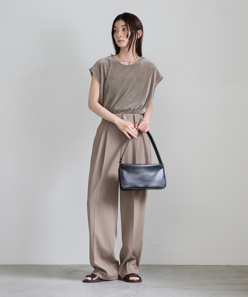 select MOCA tシャツ シアーフロッキーフレンチスリーブトップス