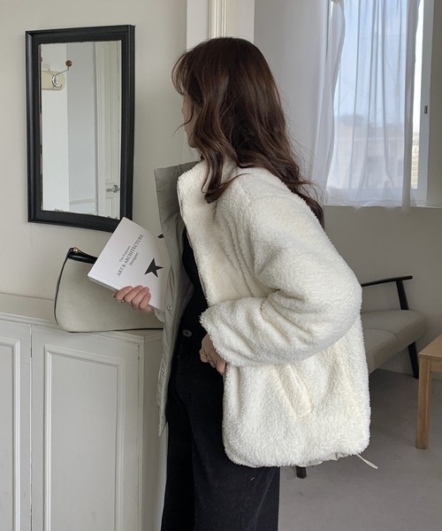 「Doula Doula」 ジップアップブルゾン L グレー レディース_画像2