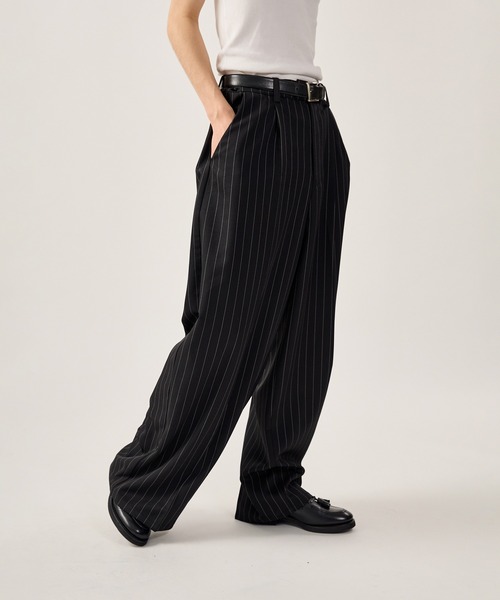 Spray stripe wide slacks /ワイドスラックス epnok（エプノック）の「【EPNK】Spray stripe wide slacks