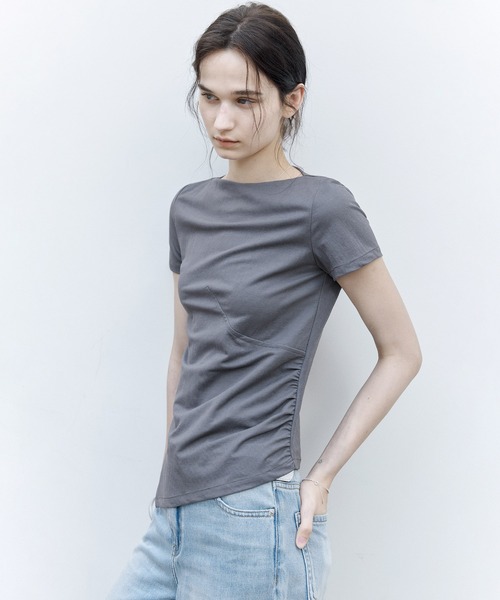 tageechita tシャツ 「tageechita」アシンメトリーボードネック