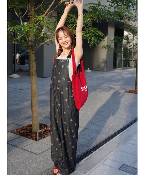 jumelle サロペット オーバーオール ベルトリボンサロペット