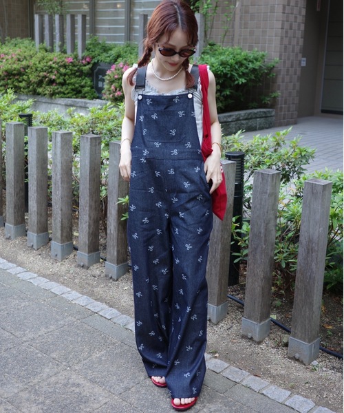 jumelle サロペット オーバーオール ベルトリボンサロペット