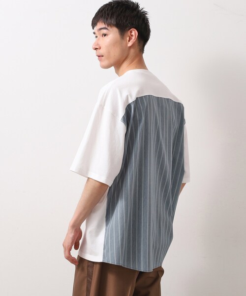 THE SHOP TK tシャツ エシカルブロード切替Tシャツ 洗濯機OK メンズ