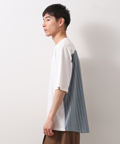 THE SHOP TK tシャツ エシカルブロード切替Tシャツ 洗濯機OK メンズ