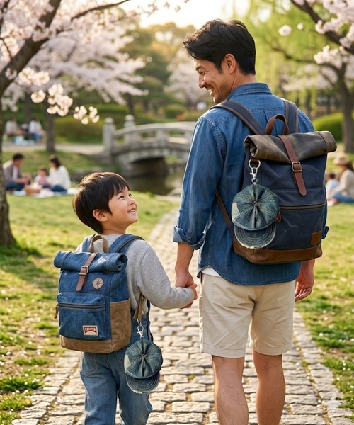 DOUBLE JAPAN ポーチ 「日本製」デニムリメイクキャップポーチ キッズ
