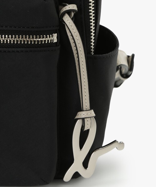 美品！agnes b. リュック　ナイロン　ブラック　通勤　A4 アニエスベー】A4サイズも入る！ナイロン＆レザーバックパック (Agnes