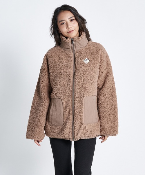 「ROXY」 ジップアップブルゾン LARGE ベージュ レディース_画像7