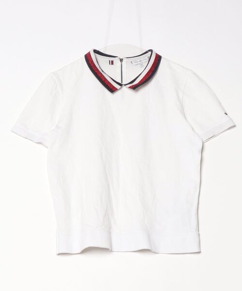 「 」 半袖ポロシャツ SMALL ホワイト レディース