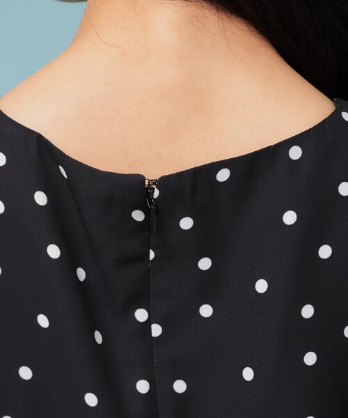 SunaUna（スーナウーナ） ワンピース 「袖ラッフル／S〜L」ドット