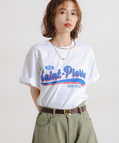tシャツ 「daily CLIP」AMOU ショートスリーブT レディース