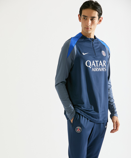 Nike PSG ハーフジップジャージ ダークブルー Nike PSG 23/24 NSW Tech Fleece Hoodie FZWR - Blackened Blue