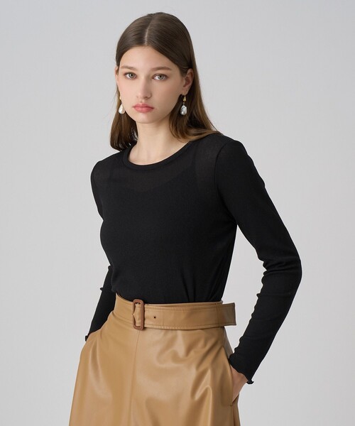 ANAYI（アナイ） tシャツ ラメドライテレコクルー プルオーバー
