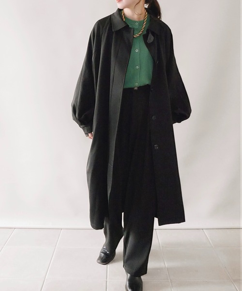 「ECRIRE」 ステンカラーコート L ベージュ レディース_画像6