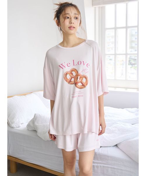 SNIDEL HOME フローラルパジャマセット SNIDEL HOME パジャマ ルームウェア 「接触冷感」オーバーサイズ