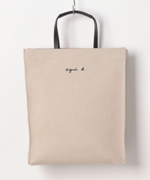 agnès b. ベージュ トートバッグ　極美品 WEB限定 トート＆シュシュセット（6449WY44420