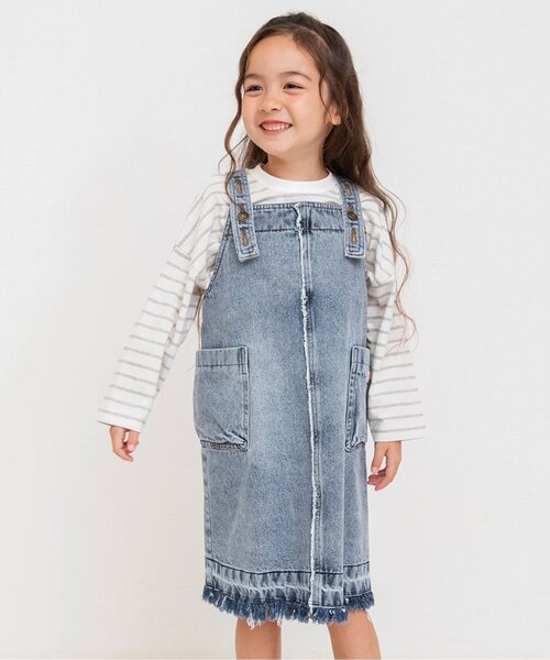 BREEZE ジャンパースカート デニムジャンスカ キッズ 子供服