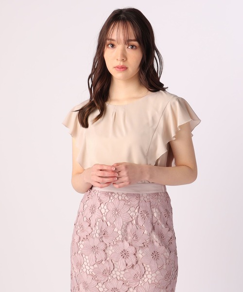 「Debut de Fiore」 ノースリーブブラウス 38 ベージュ レディース_画像4