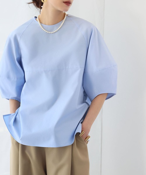 「ELFRANK」 半袖ブラウス FREE ブルー レディース_画像6