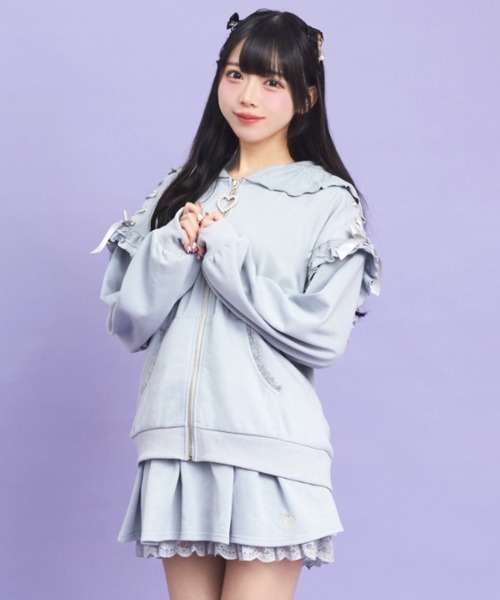 Secret Honey（シークレットハニー） パーカー レースZIPパーカー