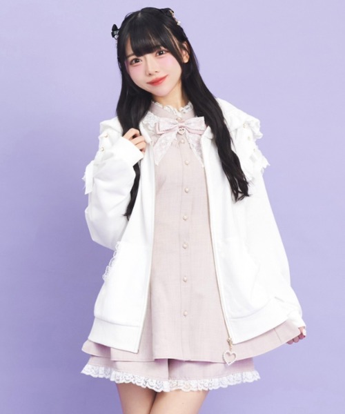 Secret Honey（シークレットハニー） パーカー レースZIPパーカー