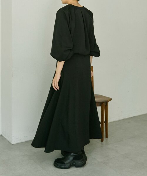 イアパピヨネ　本革ボリュームソールショートブーツ ブラック ear PAPILLONNER（イアパピヨネ）の「《本革》ボリュームソール