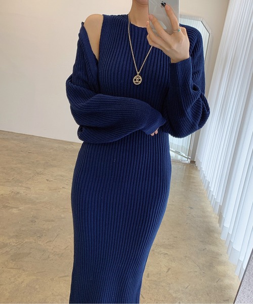 LUCPY ワンピース ニットボレロ＋ワンピースセットアップ : ZOZOTOWN