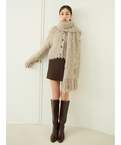 FRAY I.D（フレイ・アイディー） カーディガン 2wayブラッシュシャギー