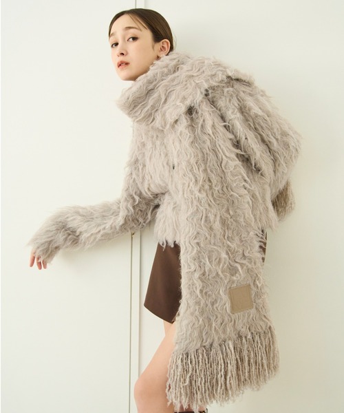 FRAY I.D（フレイ・アイディー） カーディガン 2wayブラッシュシャギー