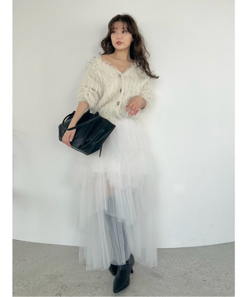 FRAY I.D（フレイ・アイディー） カーディガン 2wayブラッシュシャギー