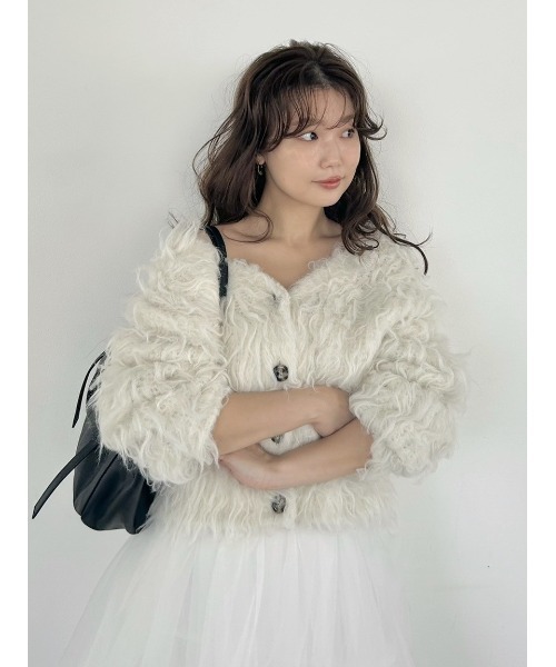 FRAY I.D（フレイ・アイディー） カーディガン 2wayブラッシュシャギー