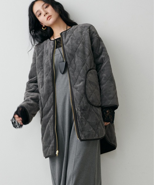 LARUTA（ラルータ） ノーカラーコート コート 「LARUTA」リバーシブル