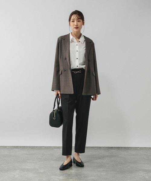 GLOBALWORKウツクシルエットジャケット(XL)テーパードパンツ(XL) GLOBAL WORK（グローバルワーク） パンツ あったかウツクシルエット