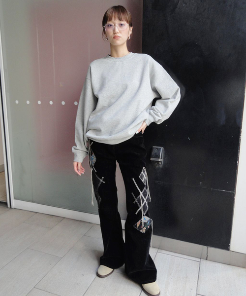OPEN YY パンツ OPEN Yy パンツ 「OPEN YY / オープンワイワイ」 Woven ARGYLE PATCHED